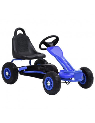 Go Kart a Pedali con Pneumatici Blu