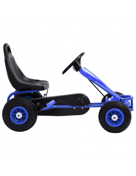 Go Kart a Pedali con Pneumatici Blu