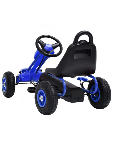Go Kart a Pedali con Pneumatici Blu