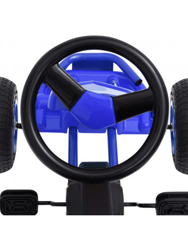 Go Kart a Pedali con Pneumatici Blu