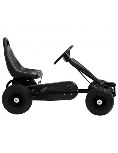 Go Kart a Pedali con Pneumatici Nero