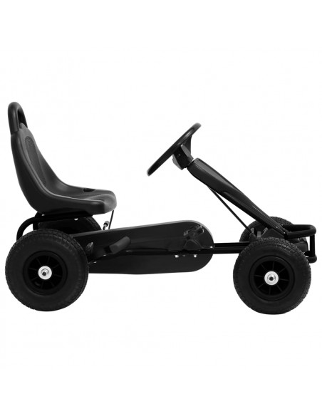Go Kart a Pedali con Pneumatici Nero