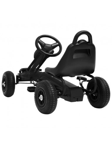 Go Kart a Pedali con Pneumatici Nero