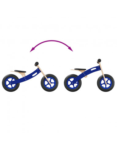 Bicicletta Senza Pedali per Bambini con Pneumatici Aria Blu