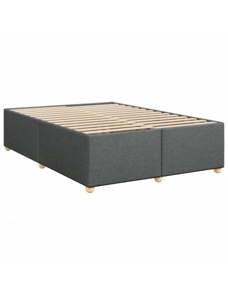 Giroletto a Molle con Materasso Grigio Scuro 160x200 cm Tessuto
