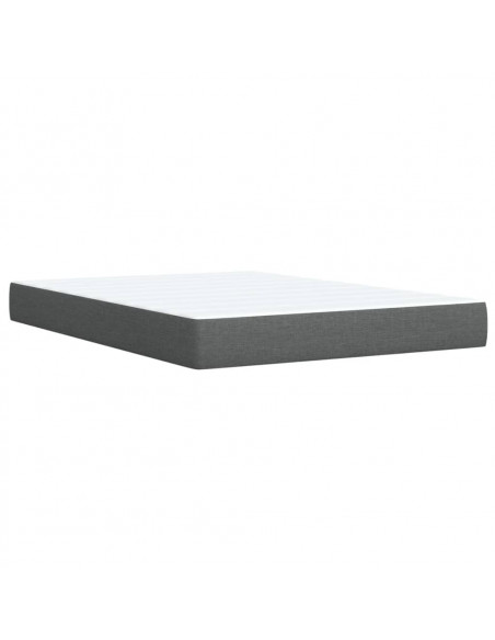 Giroletto a Molle con Materasso Grigio Scuro 160x200 cm Tessuto