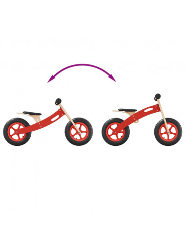 Bicicletta Senza Pedali per Bambini con Pneumatici Aria Rossa