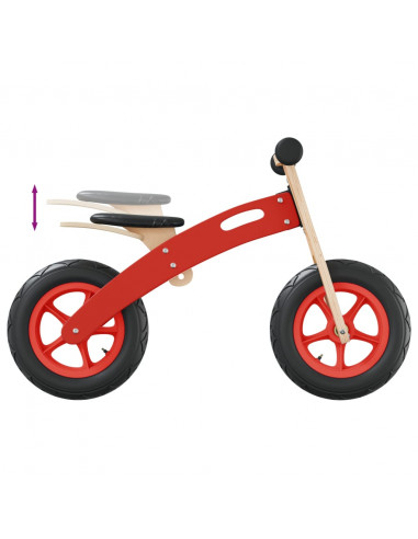 Bicicletta Senza Pedali per Bambini con Pneumatici Aria Rossa