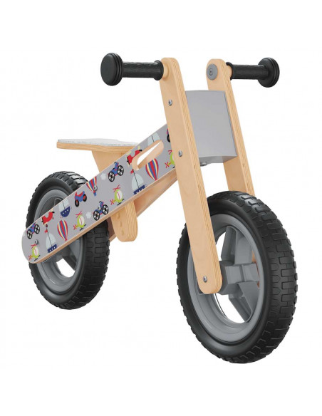 Bicicletta Senza Pedali per Bambini Grigio Stampato