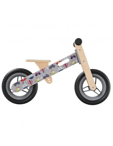 Bicicletta Senza Pedali per Bambini Grigio Stampato