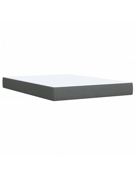 Giroletto a Molle con Materasso Grigio Scuro 160x200 cm Tessuto