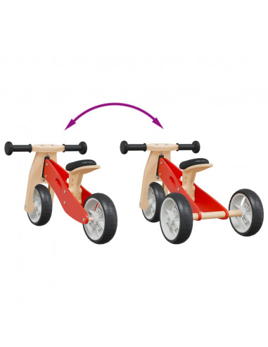 Bicicletta Senza Pedali per Bambini 2 in 1 Rossa