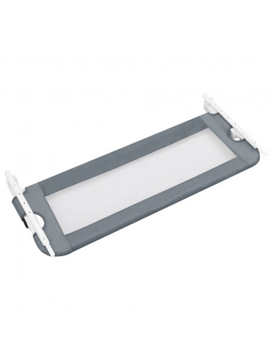 Sponde Letto di Sicurezza Bambini Grigio 102x42cm Poliestere