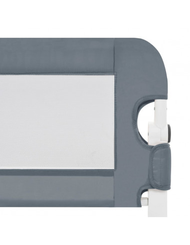 Sponde Letto di Sicurezza Bambini Grigio 150x42cm in Poliestere