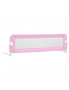 Sponde Letto di Sicurezza Bambini Rosa 120x42cm in Poliestere