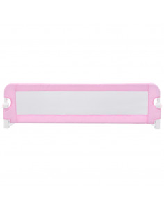Sponde Letto di Sicurezza Bambini Rosa 120x42cm in Poliestere 2