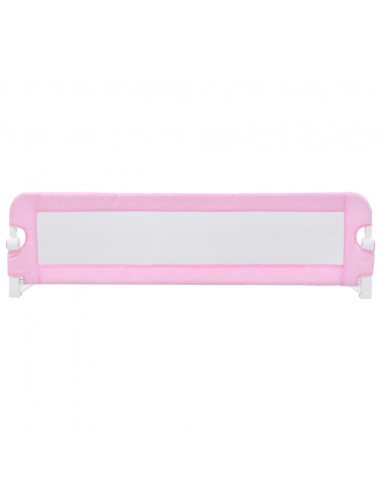 Sponde Letto di Sicurezza Bambini Rosa 120x42cm in Poliestere