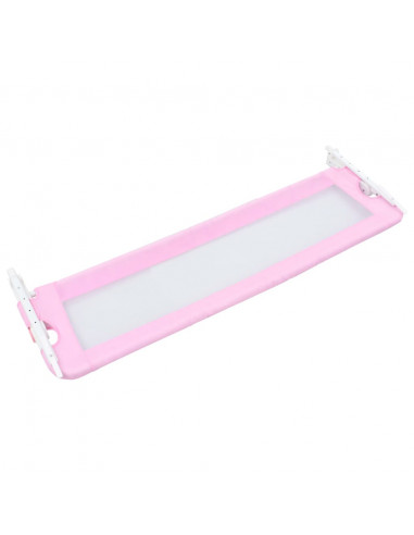 Sponde Letto di Sicurezza Bambini Rosa 120x42cm in Poliestere