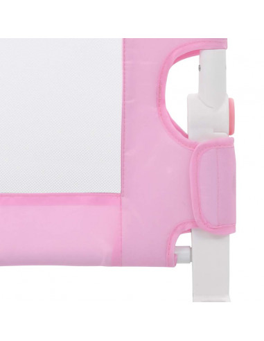 Sponde Letto di Sicurezza Bambini Rosa 120x42cm in Poliestere