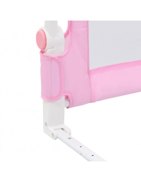 Sponde Letto di Sicurezza Bambini Rosa 120x42cm in Poliestere