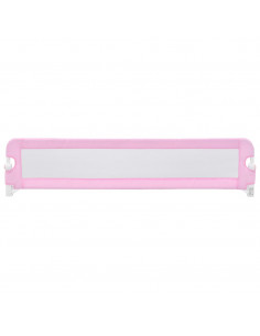 Sponde Letto di Sicurezza per Bambini Rosa 180x42cm Poliestere 2
