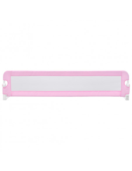 Sponde Letto di Sicurezza per Bambini Rosa 180x42cm Poliestere