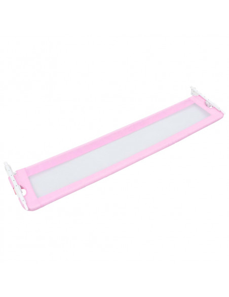 Sponde Letto di Sicurezza per Bambini Rosa 180x42cm Poliestere