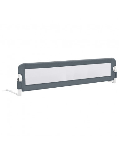 Sponde Letto di Sicurezza Bambini Grigio 180x42cm Poliestere