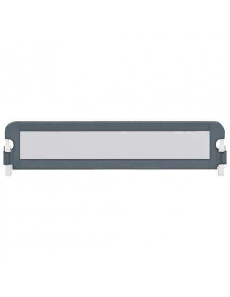 Sponde Letto di Sicurezza Bambini Grigio 180x42cm Poliestere