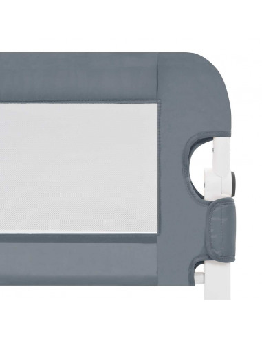 Sponde Letto di Sicurezza Bambini Grigio 180x42cm Poliestere