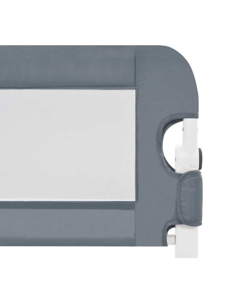 Sponde Letto di Sicurezza Bambini Grigio 180x42cm Poliestere