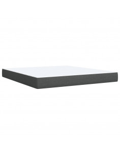 Giroletto a Molle con Materasso Grigio Scuro 180x200 cm Tessuto