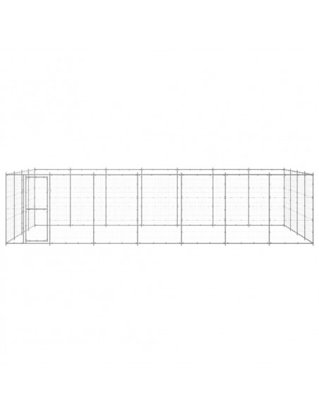 Gabbia per Cani da Esterno in Acciaio Zincato 33,88m²