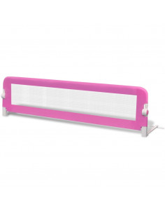 Sponde Letto per la Sicurezza dei Bambini 2 pz Rosa 150x42 cm 2