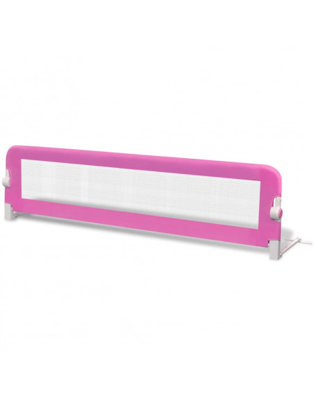 Sponde Letto per la Sicurezza dei Bambini 2 pz Rosa 150x42 cm