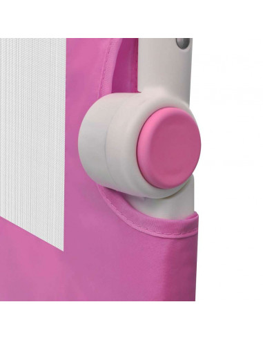 Sponde Letto per la Sicurezza dei Bambini 2 pz Rosa 150x42 cm