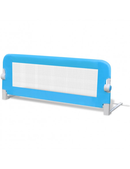 Sponde Letto per la Sicurezza dei Bambini 2 pz Blu 102x42 cm