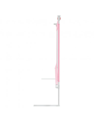 Sponda Letto di Sicurezza per Bambini Rosa 200x25 cm in Tessuto