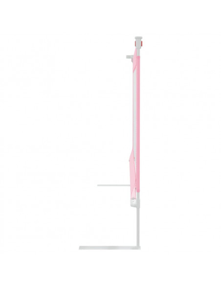 Sponda Letto di Sicurezza per Bambini Rosa 200x25 cm in Tessuto