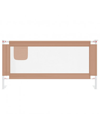 Sponda Letto di Sicurezza per Bambini Tortora 180x25 cm Tessuto