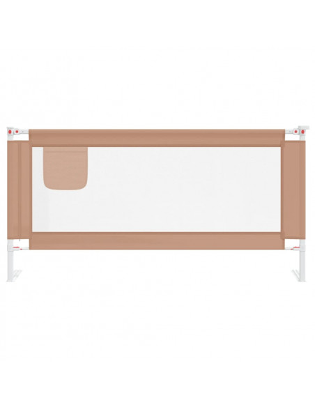 Sponda Letto di Sicurezza per Bambini Tortora 180x25 cm Tessuto