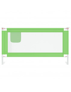 Sponda Letto di Sicurezza per Bambini Verde 160x25 cm Tessuto 2