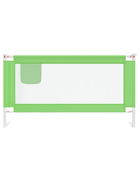 Sponda Letto di Sicurezza per Bambini Verde 160x25 cm Tessuto