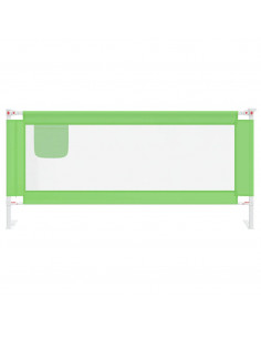 Sponda Letto di Sicurezza per Bambini Verde 200x25 cm Tessuto 2