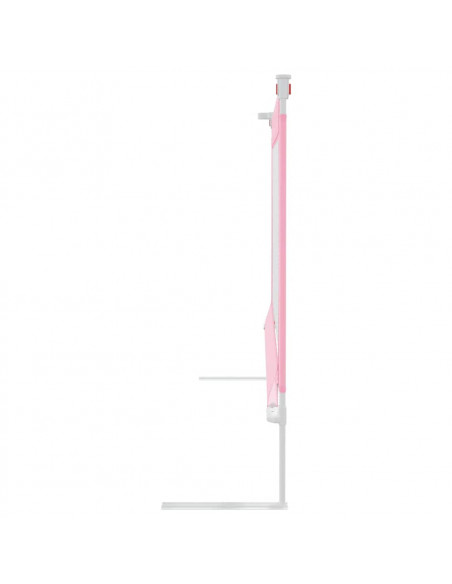 Sponda Letto di Sicurezza per Bambini Rosa 100x25 cm in Tessuto