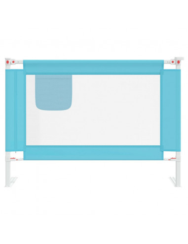 Sponda Letto di Sicurezza per Bambini Blu 90x25 cm in Tessuto