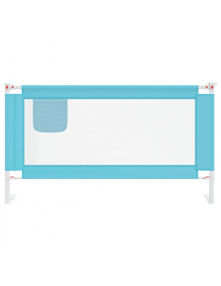 Sponda Letto di Sicurezza per Bambini Blu 150x25 cm in Tessuto
