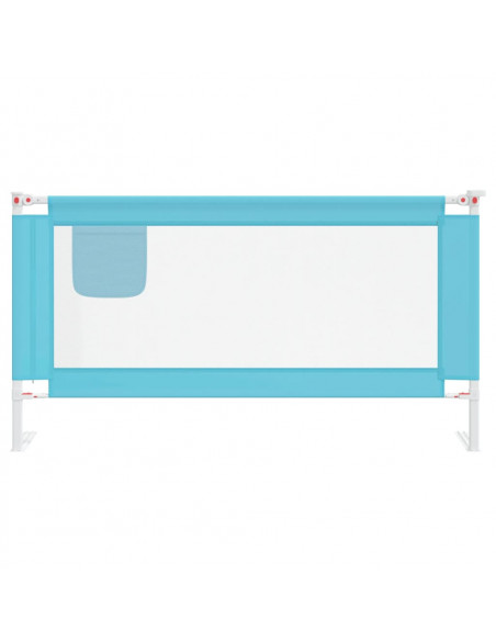 Sponda Letto di Sicurezza per Bambini Blu 160x25 cm in Tessuto
