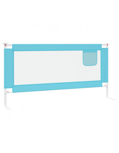 Sponda Letto di Sicurezza per Bambini Blu 180x25 cm in Tessuto