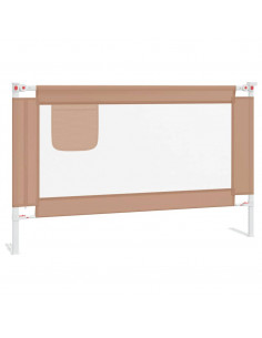Sponda Letto di Sicurezza per Bambini Tortora 120x25 cm Tessuto